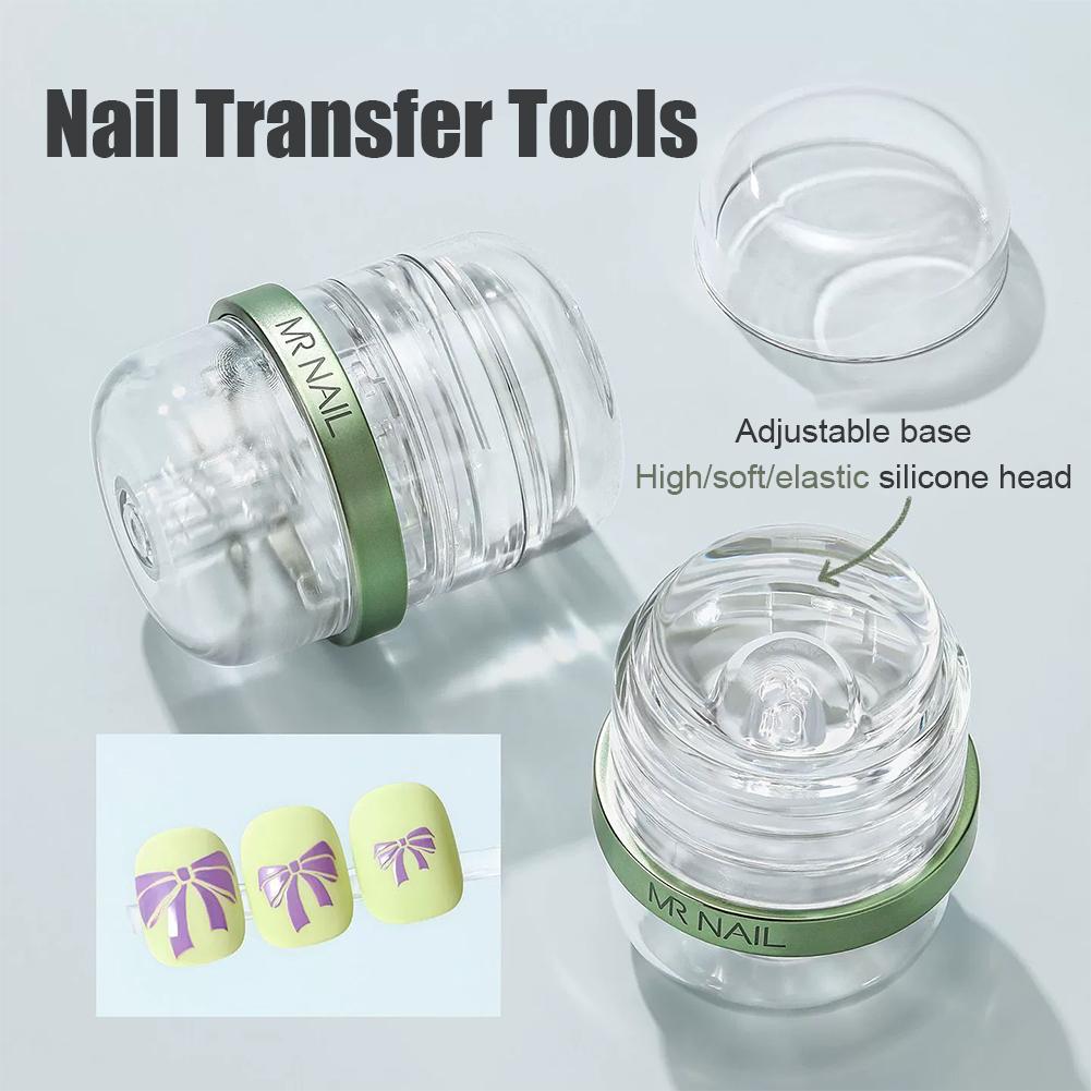 Nail Art Fake - ネイルテレスコピックカプセルキャビントランスファーシリコンネイルアートパターンプレートプリントシリコンシールマニキュア転写印刷ツール