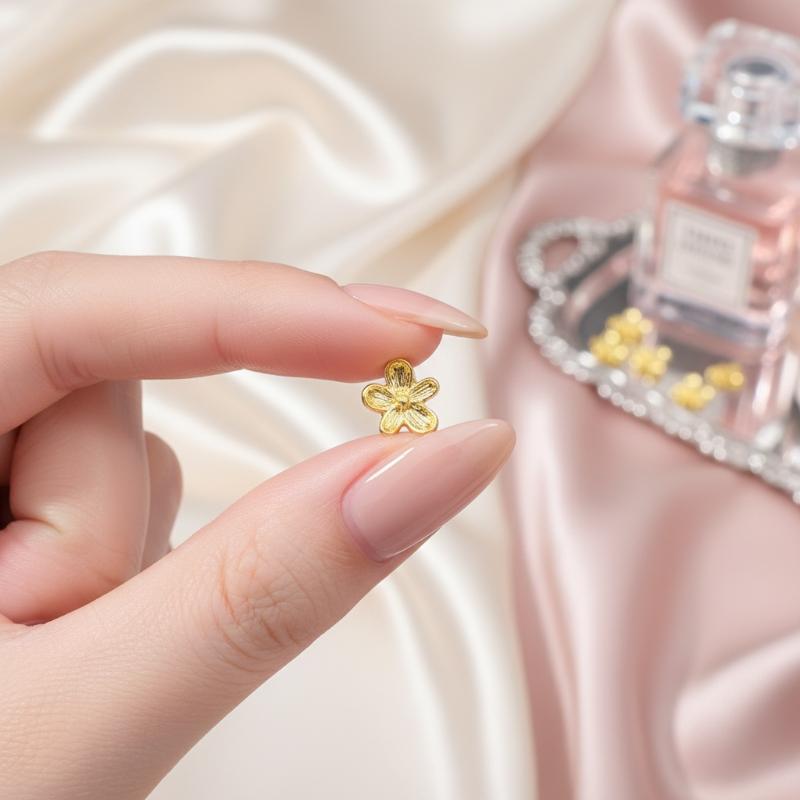 Nail Art Lilac - ライラックフラワー3D合金ネイルアートデコレーション20個/30個入りチャーム、サロン、自宅でのマニキュアDIY、アクリルジェルネイルチップ用
