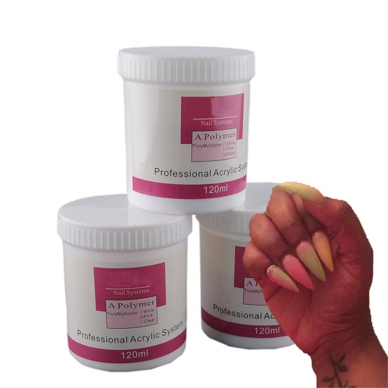 ネイルチップ用アクリルパウダー,1ポット,120ml,4オン - Acrylic Powder Clear のレビューと価格