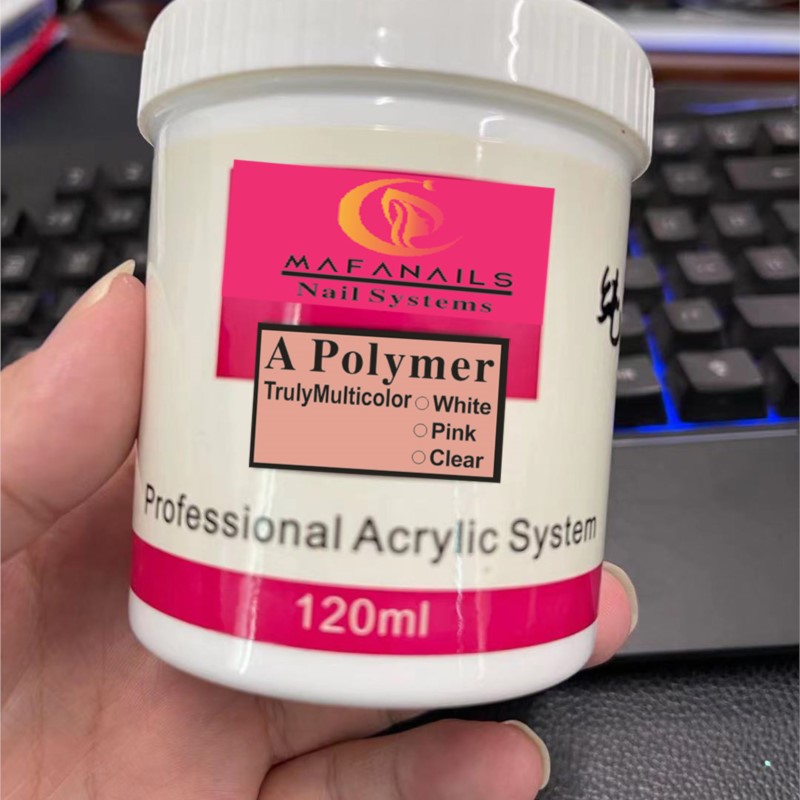 ネイルチップ用アクリルパウダー,1ポット,120ml,4オン - Acrylic Powder Clear のレビューと価格