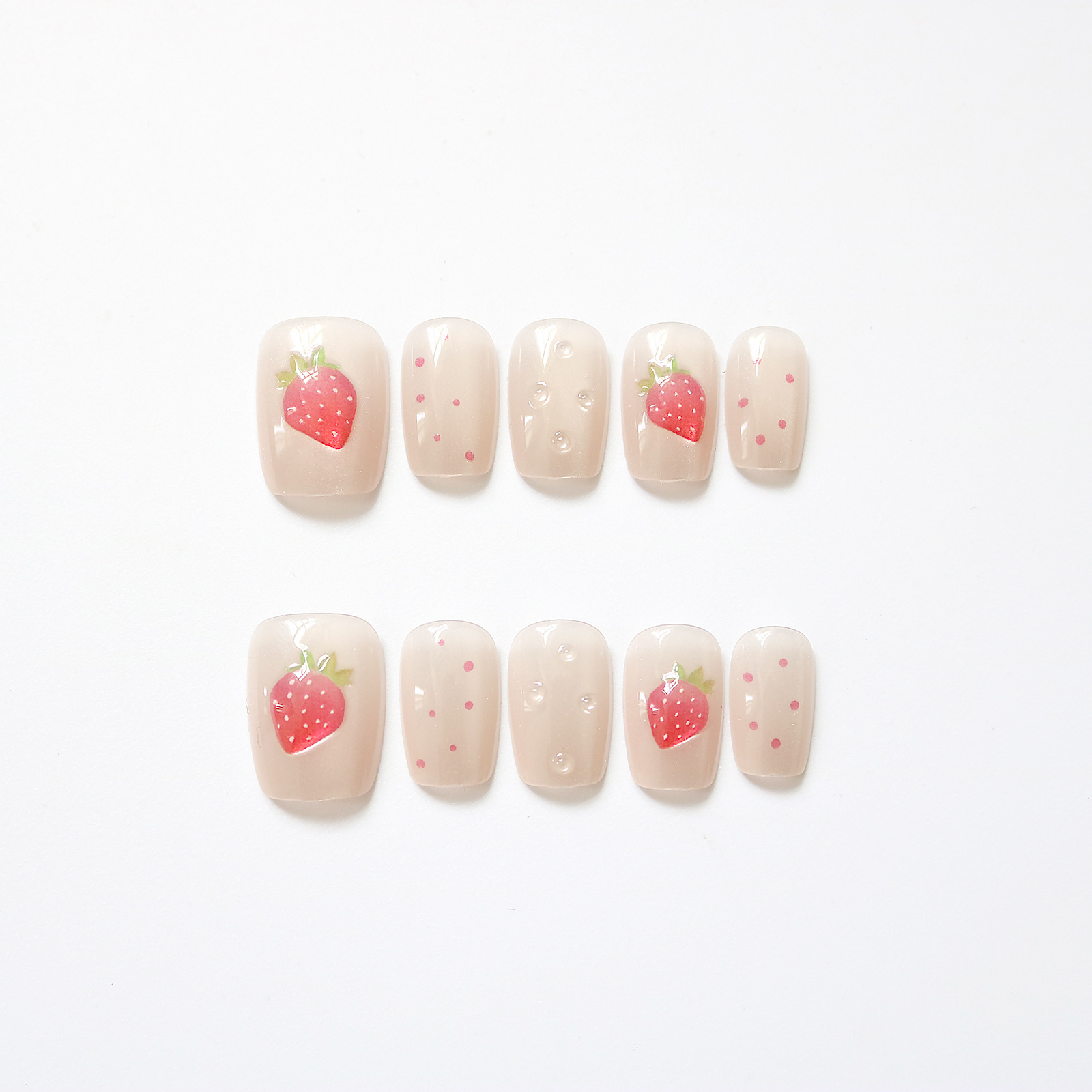 10枚入り ショートスクエア キャットアイ ハンドメイド つ - Nail Art Fake のレビューと価格