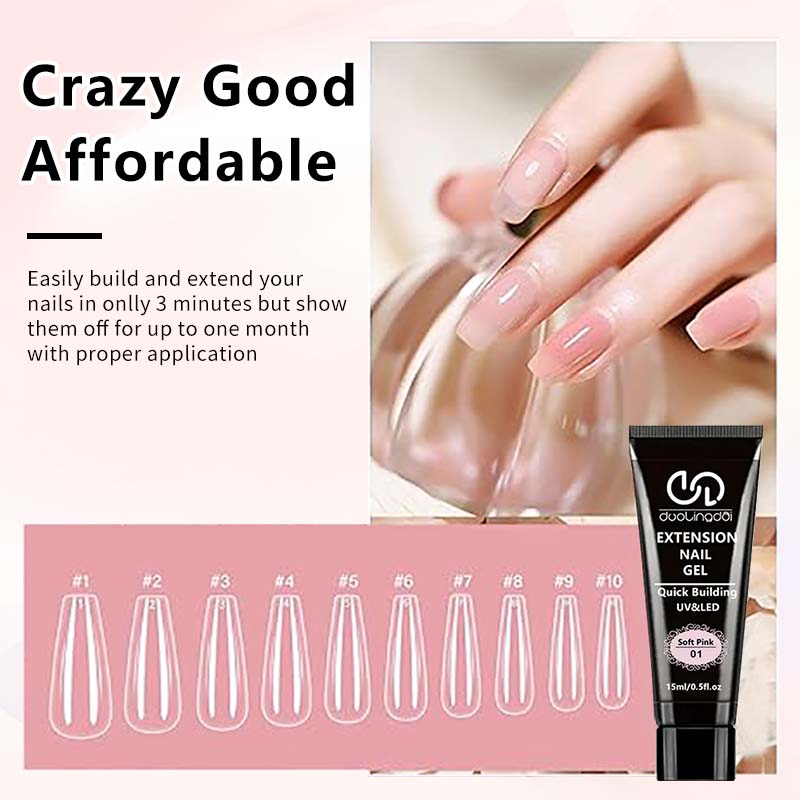 8個/セット ポリエクステンションジェルセット ネイルアート - Acrylic Powder Clear のレビューと価格