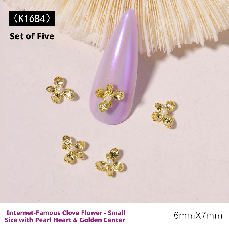 10 個 Y2K ライラックフラワー 3D ネイルデコレーシ - Nail Art Lilac のレビューと価格