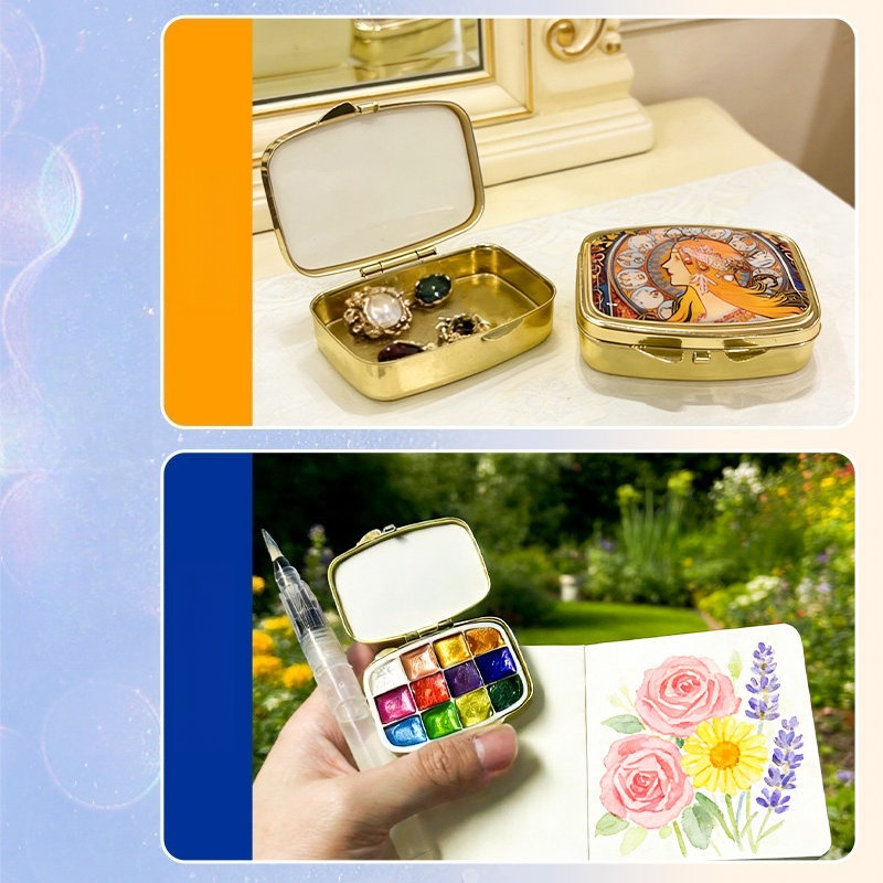 ゴッホ星月夜グリッター水彩絵具セット12色固形顔料アートペイ - Nail Art Van Gogh のレビューと価格
