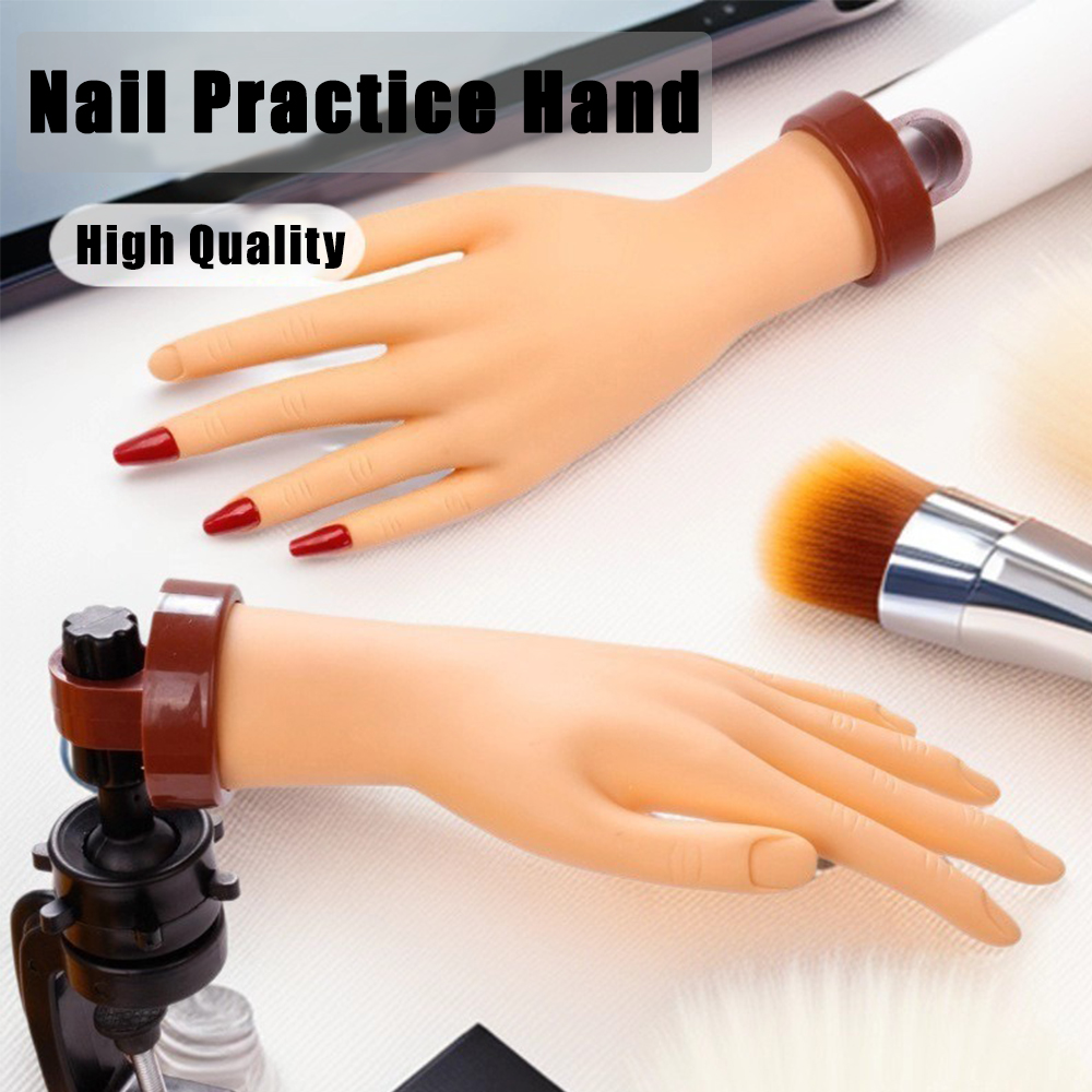 柔軟なシリコンネイル練習用ハンド、ネイルアートトレーニングデ - Nail Art Fake のレビューと価格