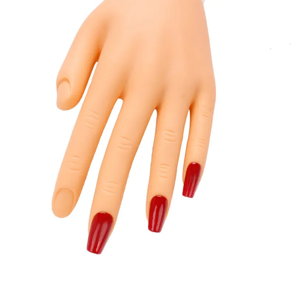柔軟なシリコンネイル練習用ハンド、ネイルアートトレーニングデ - Nail Art Fake のレビューと価格