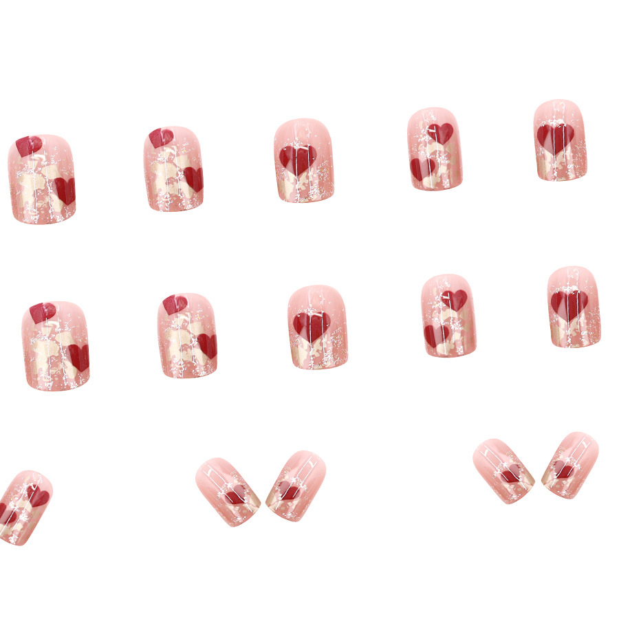 24枚入り/セット ショートスクエアフェイクネイル 女性用  - Nail Art Fake のレビューと価格