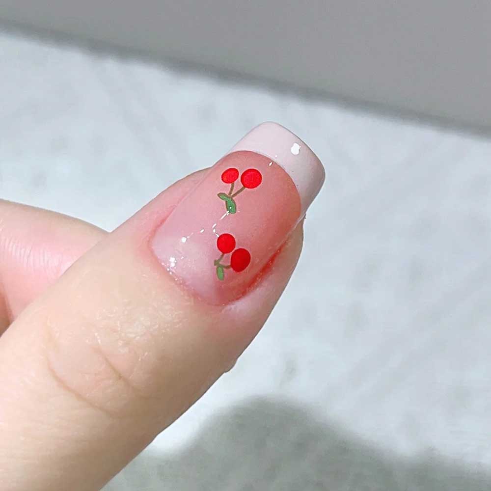 1 シート 3D スイートチェリーフルーツネイルアートステッ - Nail Art Red Cherry のレビューと価格