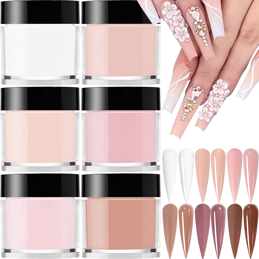 6 色/セットアクリルパウダープロフェッショナルピンククリア - Acrylic Powder Clear のレビューと価格