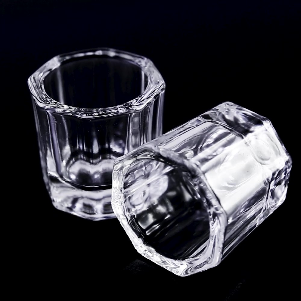 ミニクリスタルガラス透明アクリル小さな八角形粉末液体ネイルカ - Acrylic Powder Clear のレビューと価格