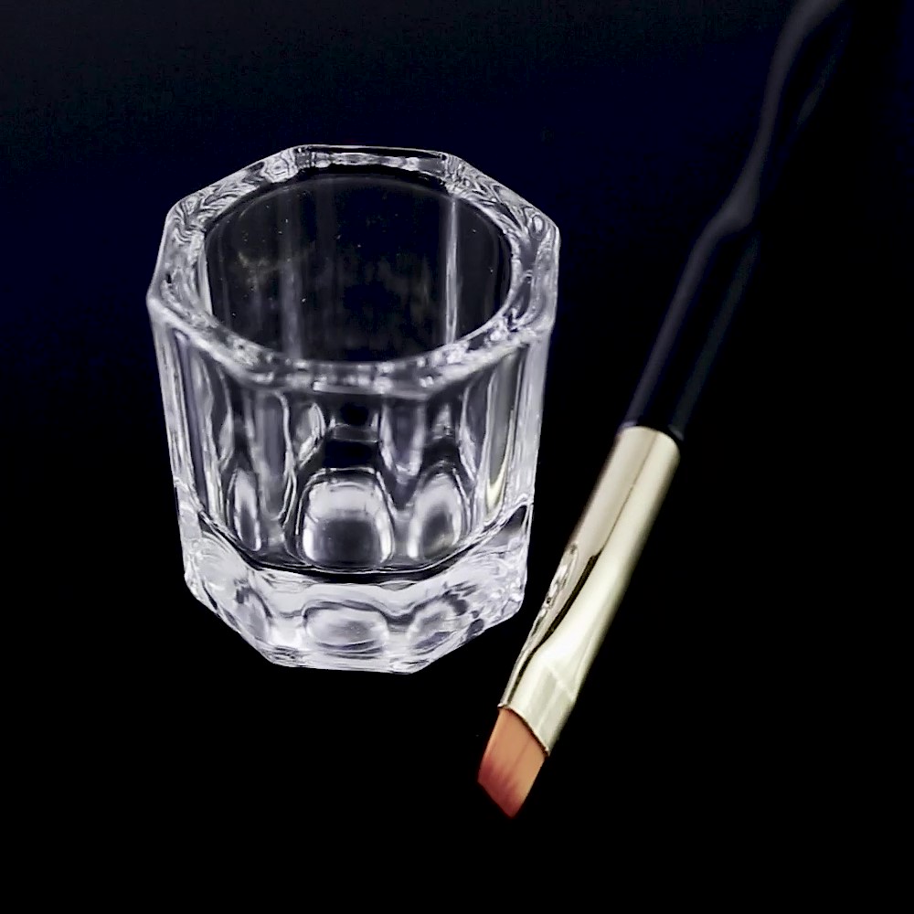 ミニクリスタルガラス透明アクリル小さな八角形粉末液体ネイルカ - Acrylic Powder Clear のレビューと価格