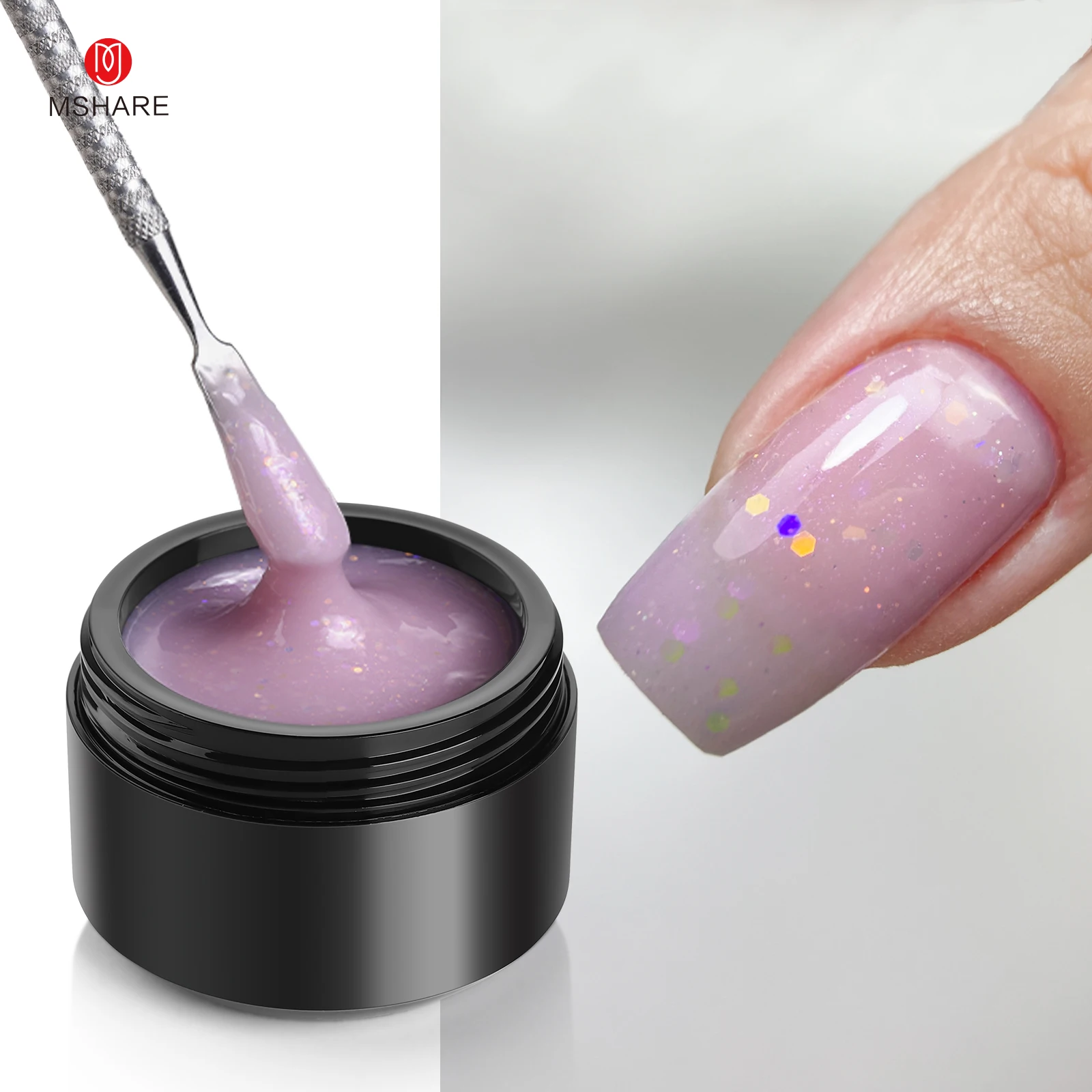 MSHARE パープルライラックビルダーエクステンションジェ - Nail Art Lilac のレビューと価格