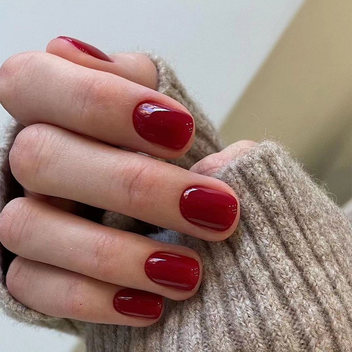 取り外し可能な偽の爪,24個,正方形と円形の短い爪,光沢のあ - Nail Art Fake のレビューと価格
