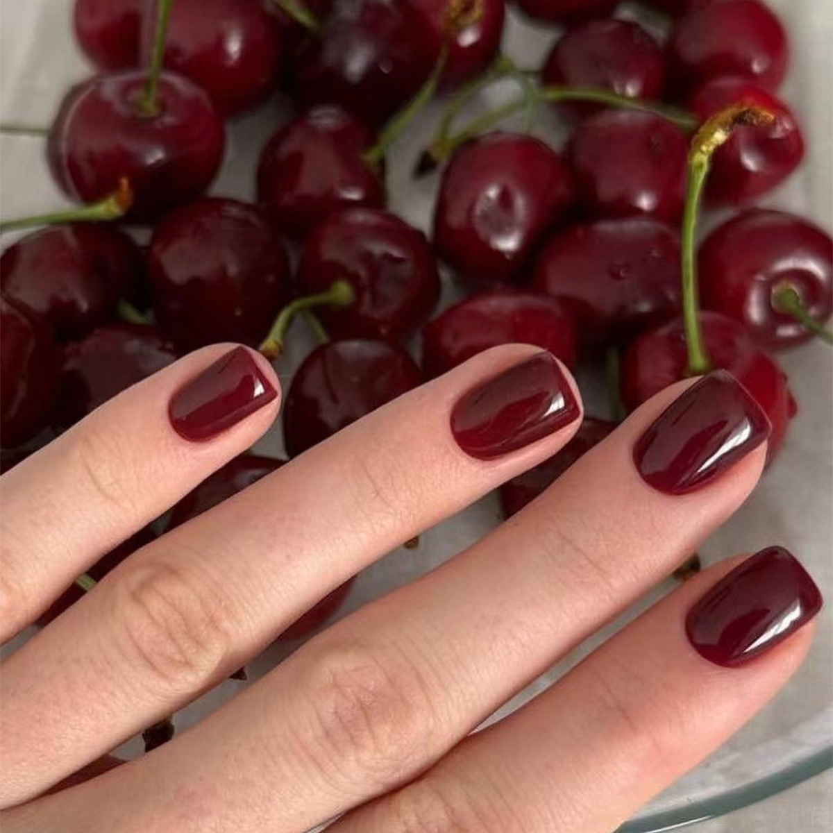 取り外し可能な偽の爪,24個,正方形と円形の短い爪,光沢のあ - Nail Art Fake のレビューと価格