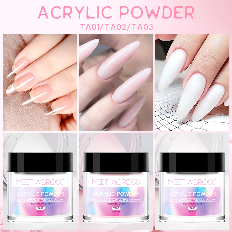 ミートアクロスアクリルパウダークリスタルフラワー彫刻ネイルア - Acrylic Powder Clear のレビューと価格